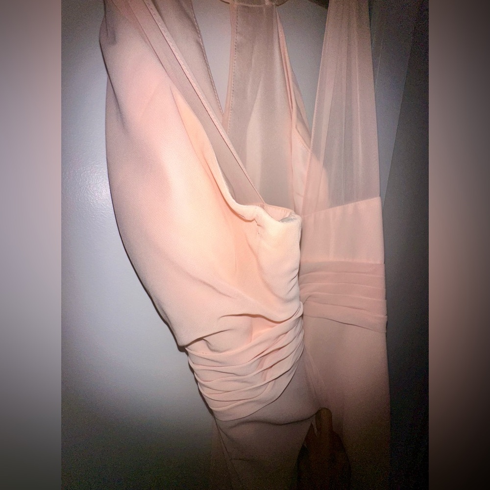 Elegant Peach Evening Gown - bridesmaids dress - Picture 7 of 8